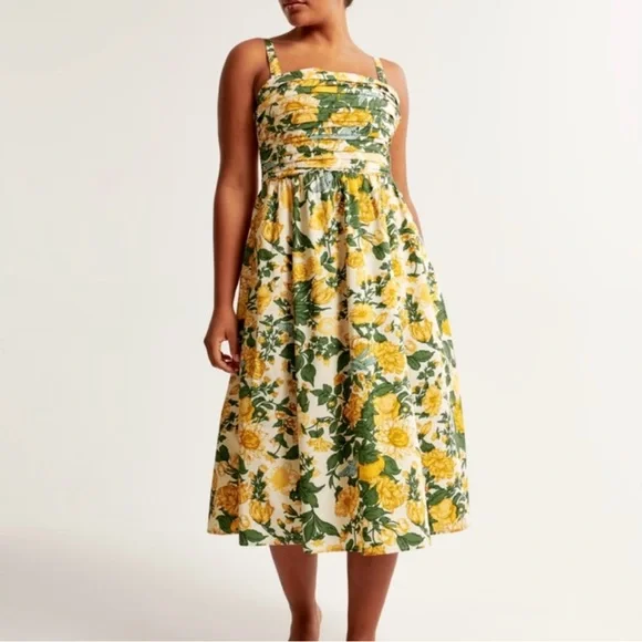 A&F Emerson Poplin Wide Strap Midi Dress - Picture 3 of 4